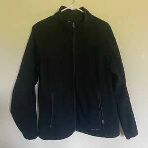 Eddie Bauer Men’s Soft Shell Waterproof Jacket Fleece Lined Sz M Black
